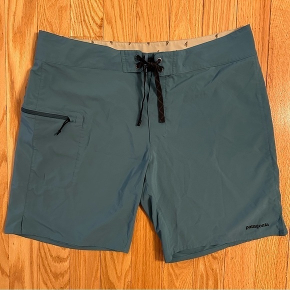 Patagonia Other - Patagonia Stretch Boardshorts Green Lightweight Unlined 9” inseam Sz 40